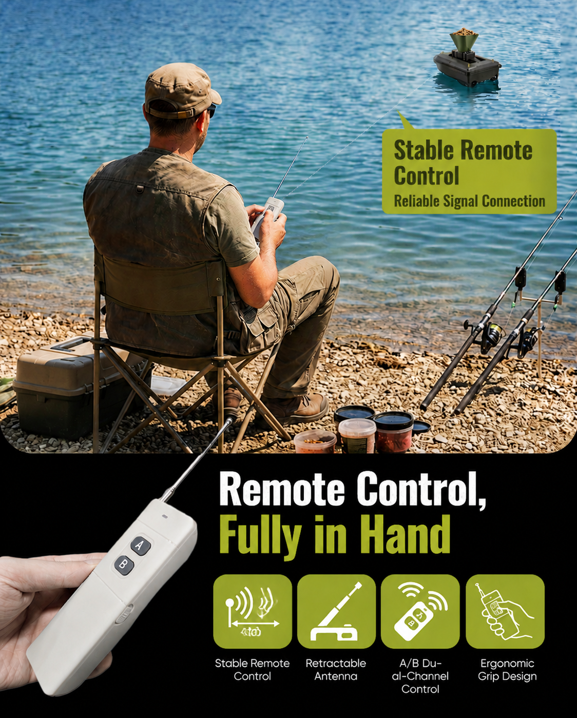 360° Rotating Bait Dispenser & - Fishing Gps ulasan dan harga