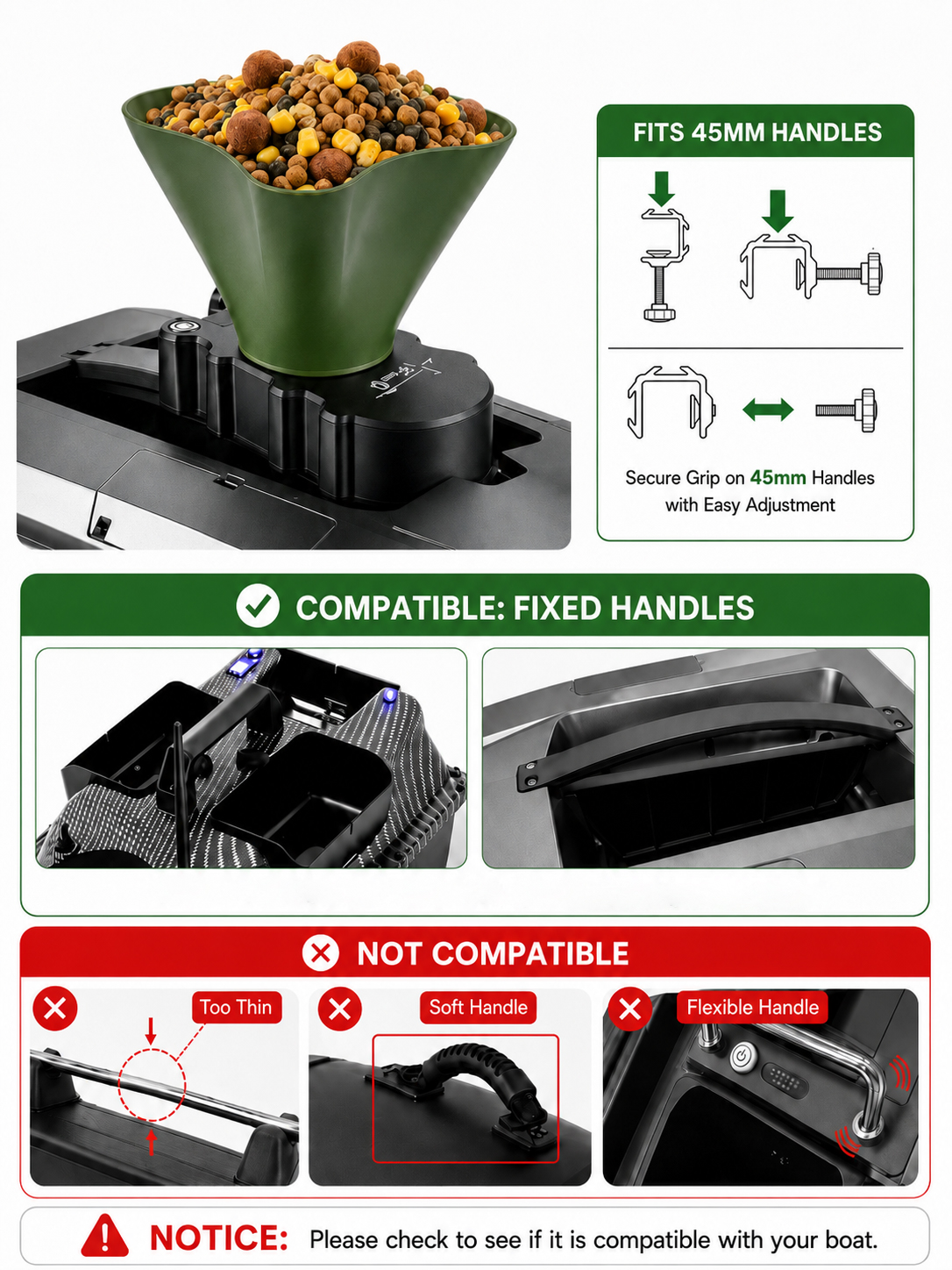 360° Rotating Bait Dispenser & - Fishing Gps ulasan dan harga