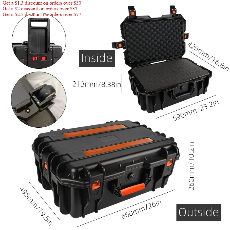 Large Capacity Tool box with w - Fish Finder Case ulasan dan harga