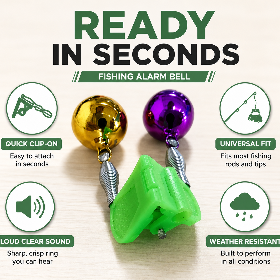 Fishing Bite Alarm Bell Metal  - Fish Alarm ulasan dan harga