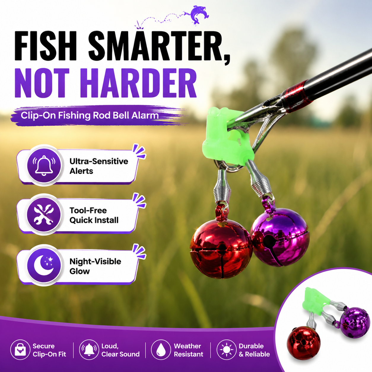 Fishing Bite Alarm Bell Metal  - Fish Alarm ulasan dan harga