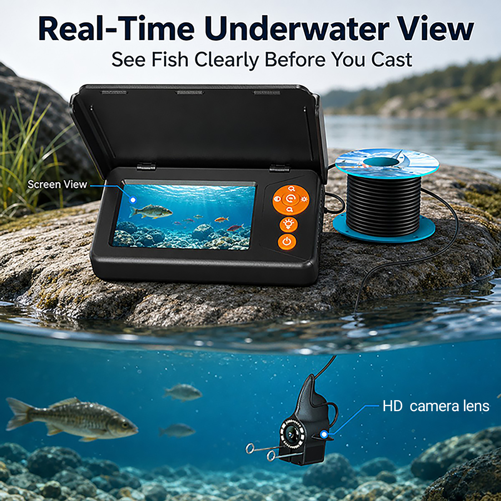 Fish Finder Underwater Camera  - Fishing Depth Finder ulasan dan harga