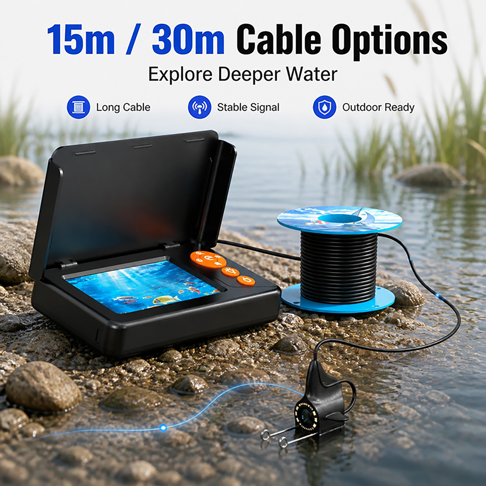 1080P HD Underwater Camera Fis - Fishing Depth Finder ulasan dan harga